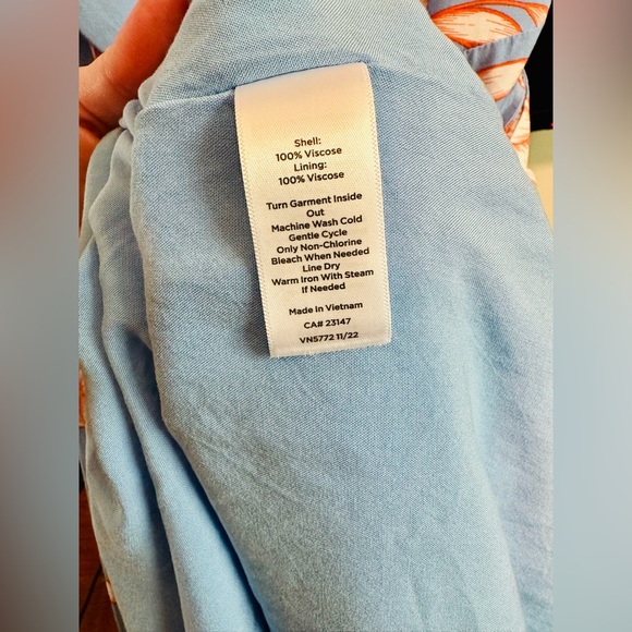 Talbots blue and red sleeveless with flowers flowing dress - Picture 7 of 7